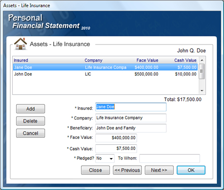 Personal Financial Statement Software